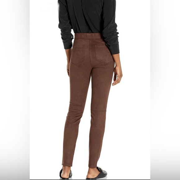 Max Studio brown faux suede Knee Seam Detail stretch jeggings Pants size medium - Picture 3 of 3